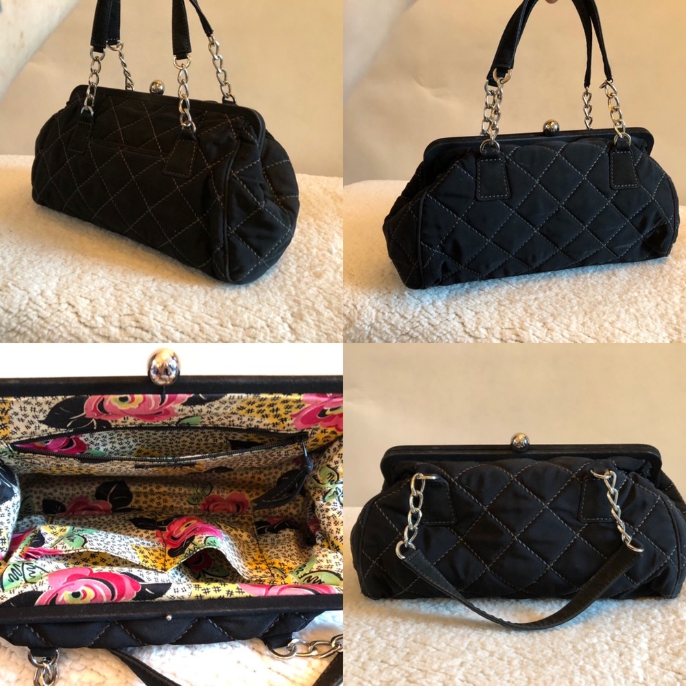 Classy Vera Bradley bag with silver-toned chain